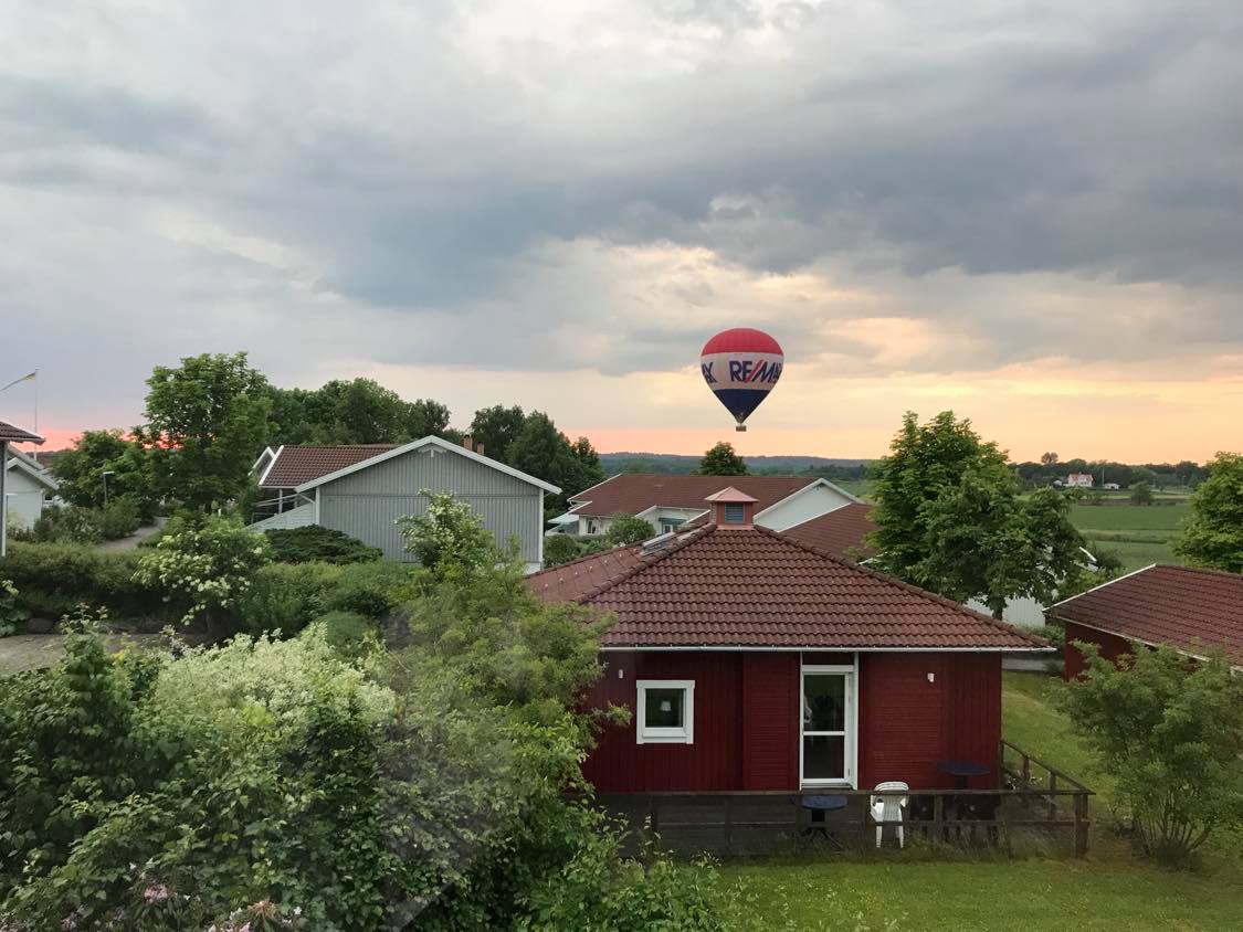 Luftballong över området